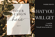 Golden Hour 5x7 Mockup – PSD, a Mockup by PhoebeCreates (Thumbnail 2 of 5)