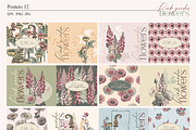 Pink garden flowers, a Decorative Illustration by Collection by VY (Thumbnail 3 of 10)