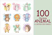 Charming animal illustrations for ki, an Animal Illustration by Sofia's Fashion (Thumbnail 1 of 3)