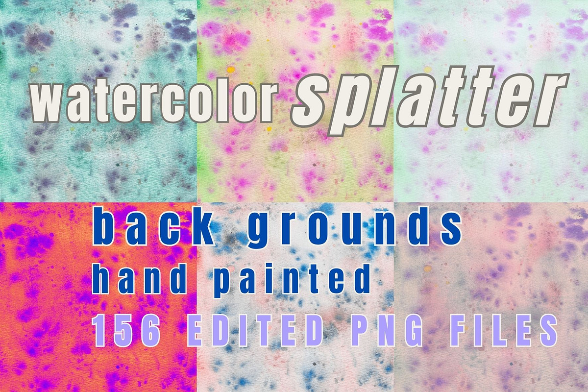 Watercolor Splatter Backgrounds, a Background Graphic by Eryn Rose Design (Photo 18 of 19)