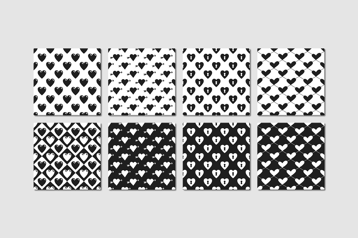 Hearts (v.1) - 40 Seamless Patterns, a Pattern Graphic by Tustan (Photo 3 of 7)