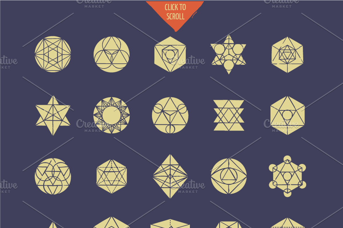 Geometric elements set, a Decorative Illustration by Marish (Photo 3 of 4)
