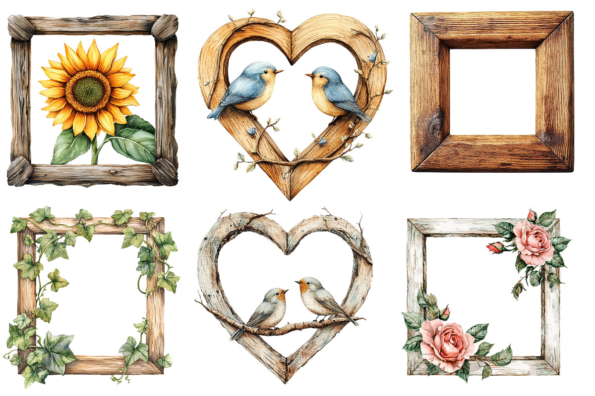 Wooden Frame Sublimation Clipart, an Illustration by Designworld (Photo 3 of 6)