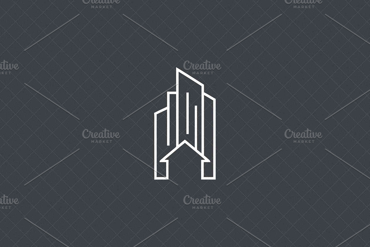 Minimalist Modern Building Icon, an Outline Icon by Vectorium Studio (Photo 4 of 4)