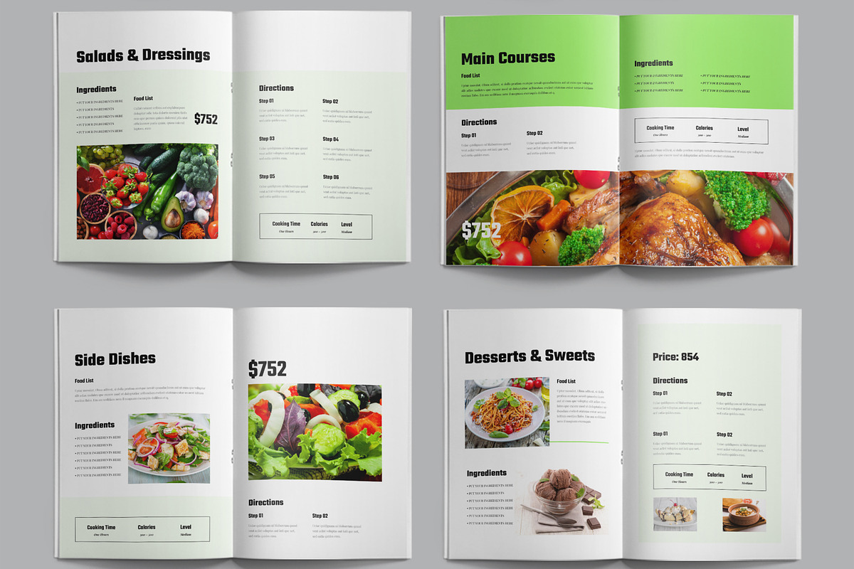 Modern Cookbook Layout, a Magazine Template by ContestDesign (Photo 3 of 3)