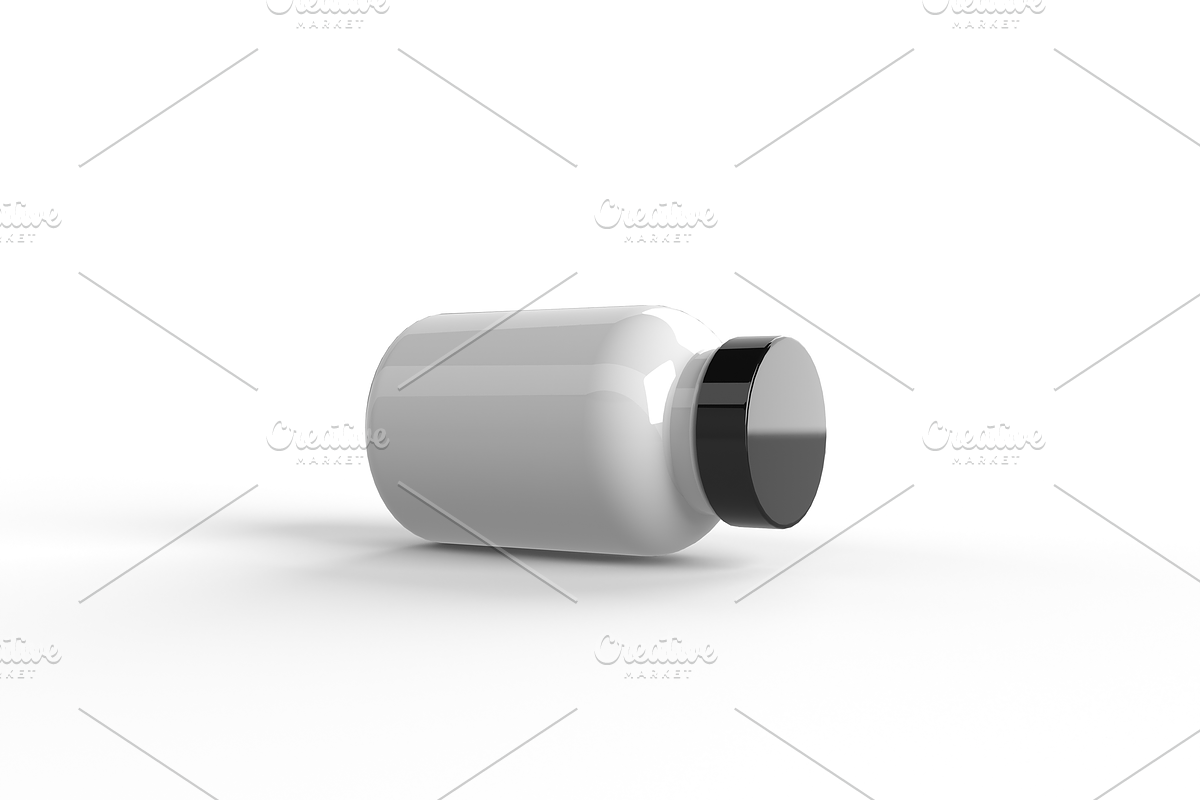 White Pills Bottle Mockup Set, a Cups & Container Mockup by DigiArt (Photo 8 of 10)