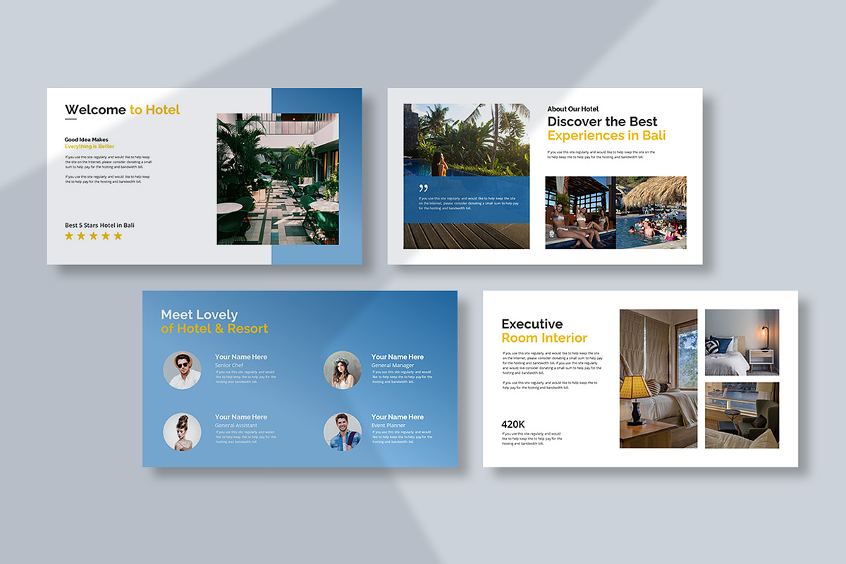 Hotel & Resort Presentation Template, a Presentation Template by Slide_Genius1 (Photo 4 of 6)