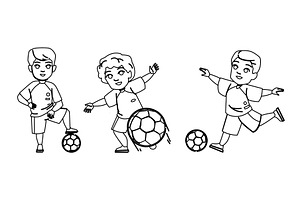 game soccer kid boy vector, a Person Illustration by pikepicture