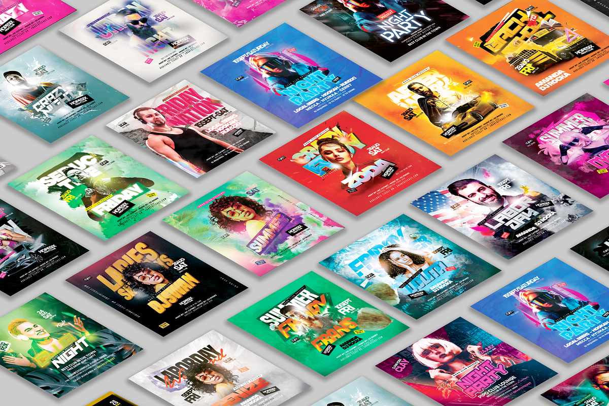 50 Night Club Party Flyer Bundle 10, a Flyer Template by NanoAgency (Photo 2 of 2)
