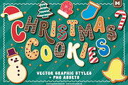 Christmas Cookie Graphic Styles, an Object Graphic by Mutant Lagoon (Thumbnail 1 of 6)