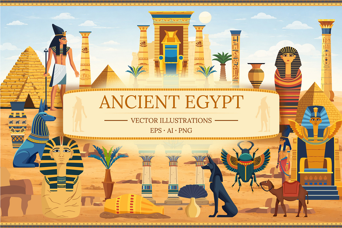Ancient Egypt, a Decorative Illustration by naastyaa (Photo 1 of 3)