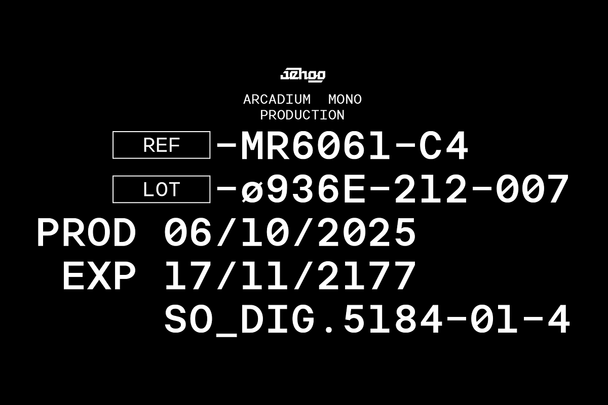 Arcadium Mono - Precision Family, a Sans Serif Font by Jehoo Creative (Photo 8 of 12)