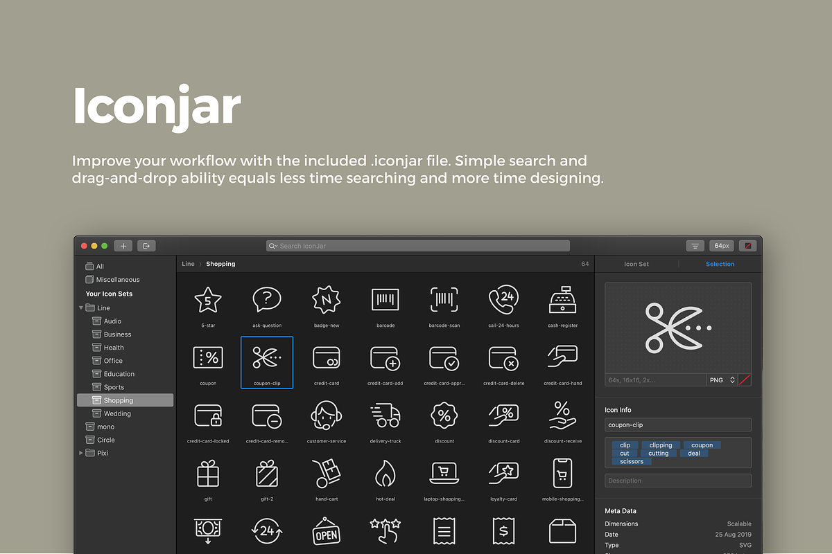 Shopping Icons — Pixi Line, an Outline Icon by Scott Dunlap (Photo 9 of 9)