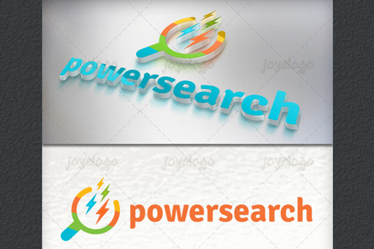 Pixel Thunders Power Search Logo, a Branding & Logo Template by joyologo (Photo 2 of 3)