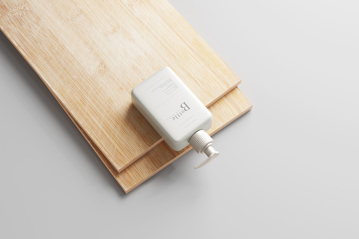 Square Pump Bottle Mockup, a Cups & Container Mockup by pmvch (Photo 7 of 10)