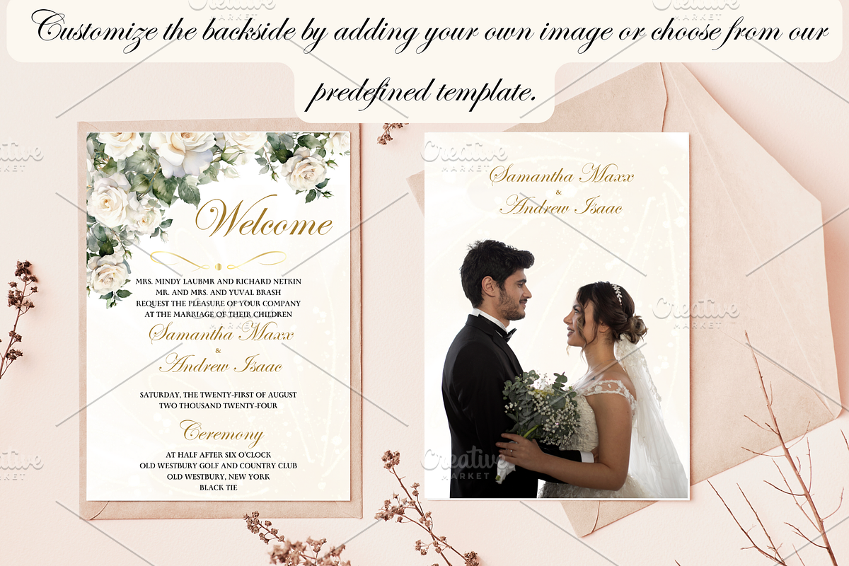 Wedding Invitation Template editable, a Card Template by Digiteve (Photo 6 of 15)