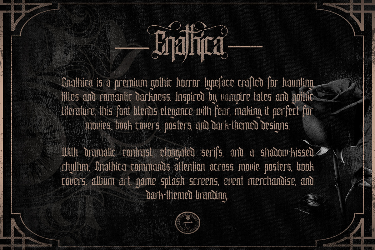 Enathica - Vampire Horror Font, a Blackletter Font by Inviline.co (Photo 2 of 15)