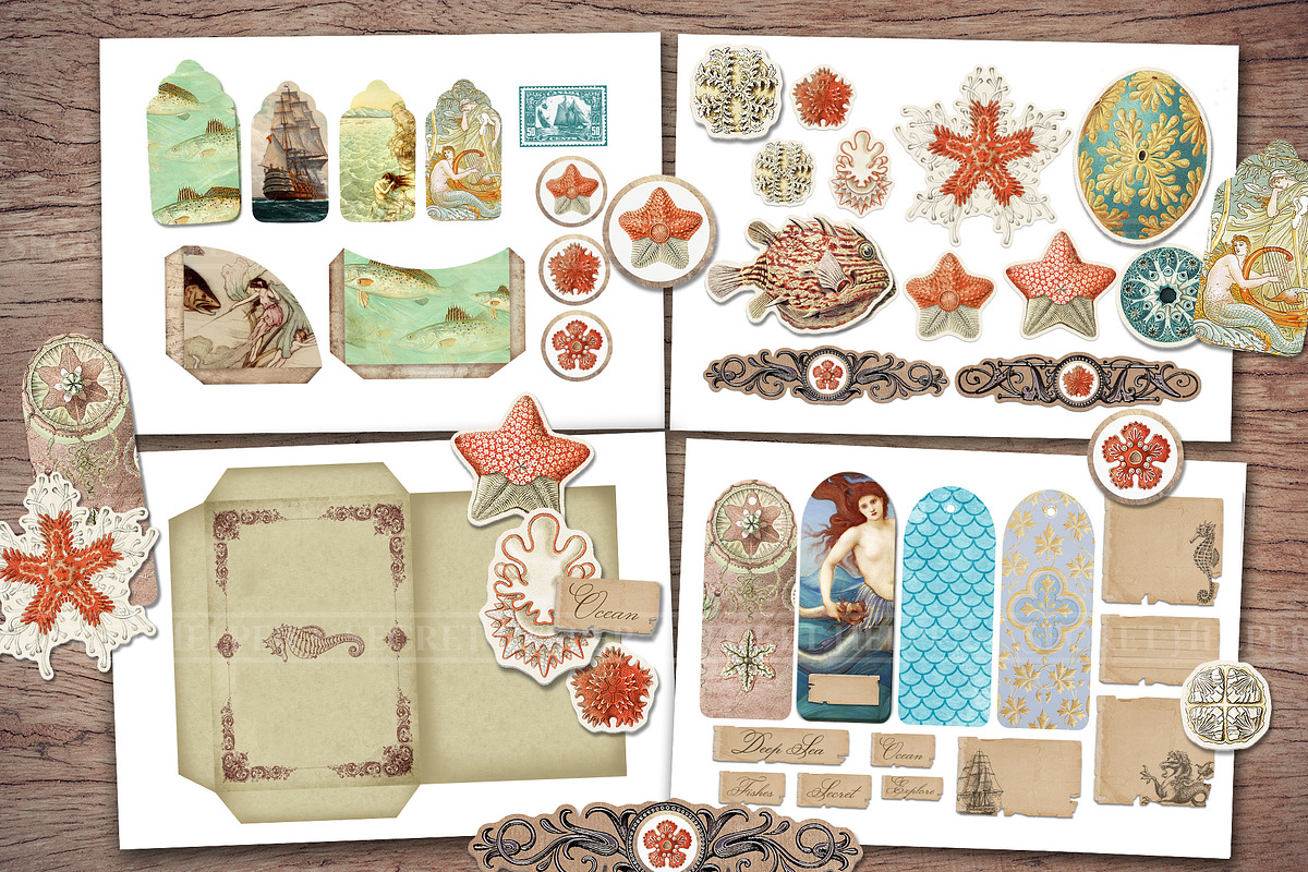 Ocean Scrapbooking Kit, an Illustration by Secret Helper (Photo 4 of 9)