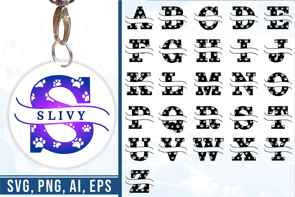Split Monogram Letter SVG Bundle, an Object Graphic by D2PUTRI (Photo 10 of 19)
