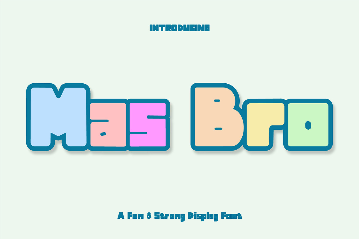 Mas Bro | Kids and Bold Font, a Sans Serif Font by MustofaCreative (Photo 2 of 7)