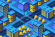 Night neon isometric city, an Object Graphic by AlexZeL (Thumbnail 9 of 9)