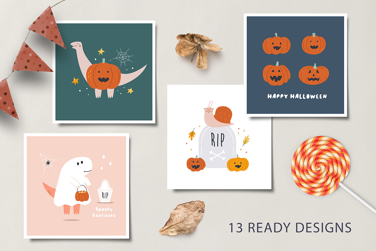 Halloween Dinosaurs Collection, an Illustration by danceyourlife (Photo 3 of 13)