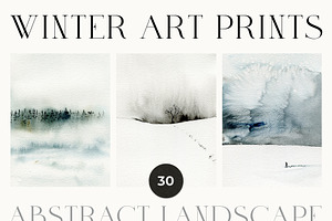 WINTER ART PRINTS - Watercolor