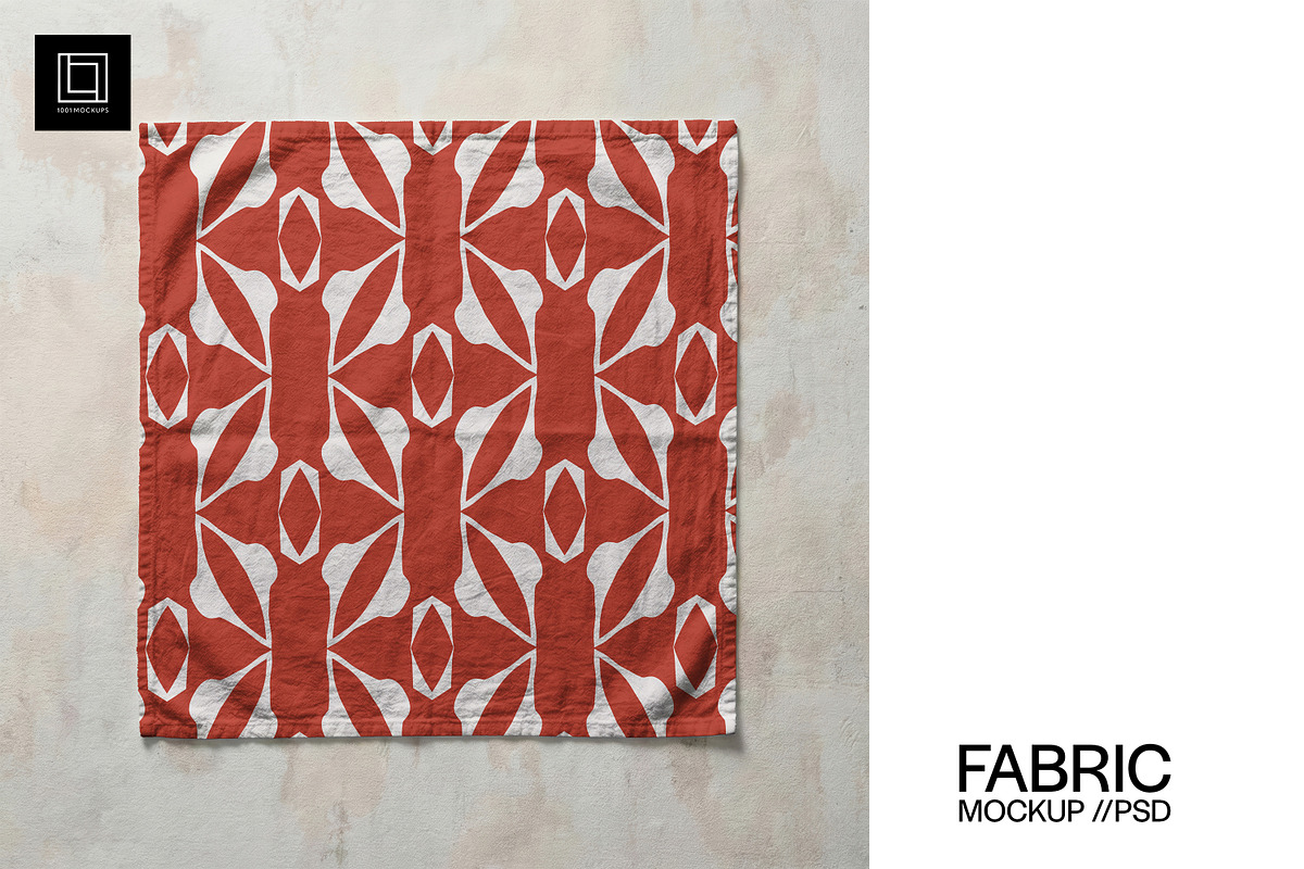 Square Tea Towel Fabric Mockup PSD, a Household Mockup by 1001 mockups (Photo 1 of 6)