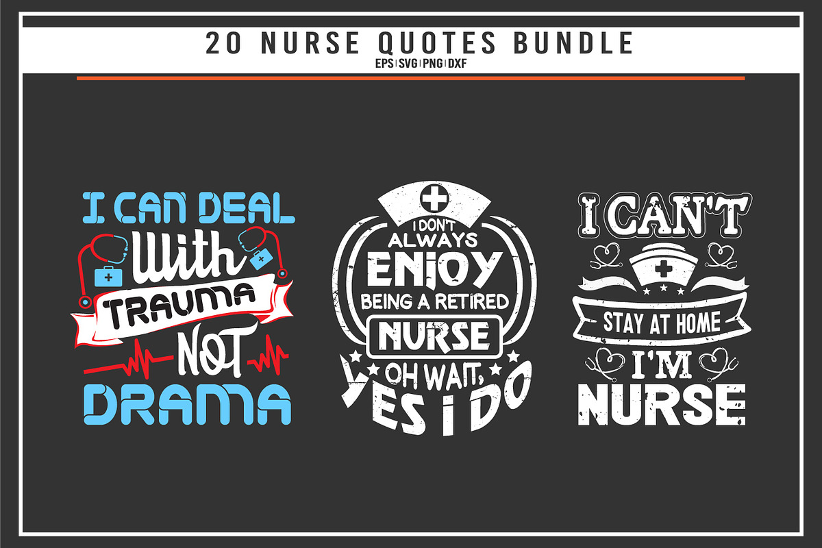 Nursing typographic quotes bundle, a Graphic by Uniquesvg99 (Photo 3 of 7)