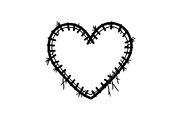 Stitched Heart Silhouette Vector Bun, an Illustration by Designs_River (Thumbnail 26 of 41)