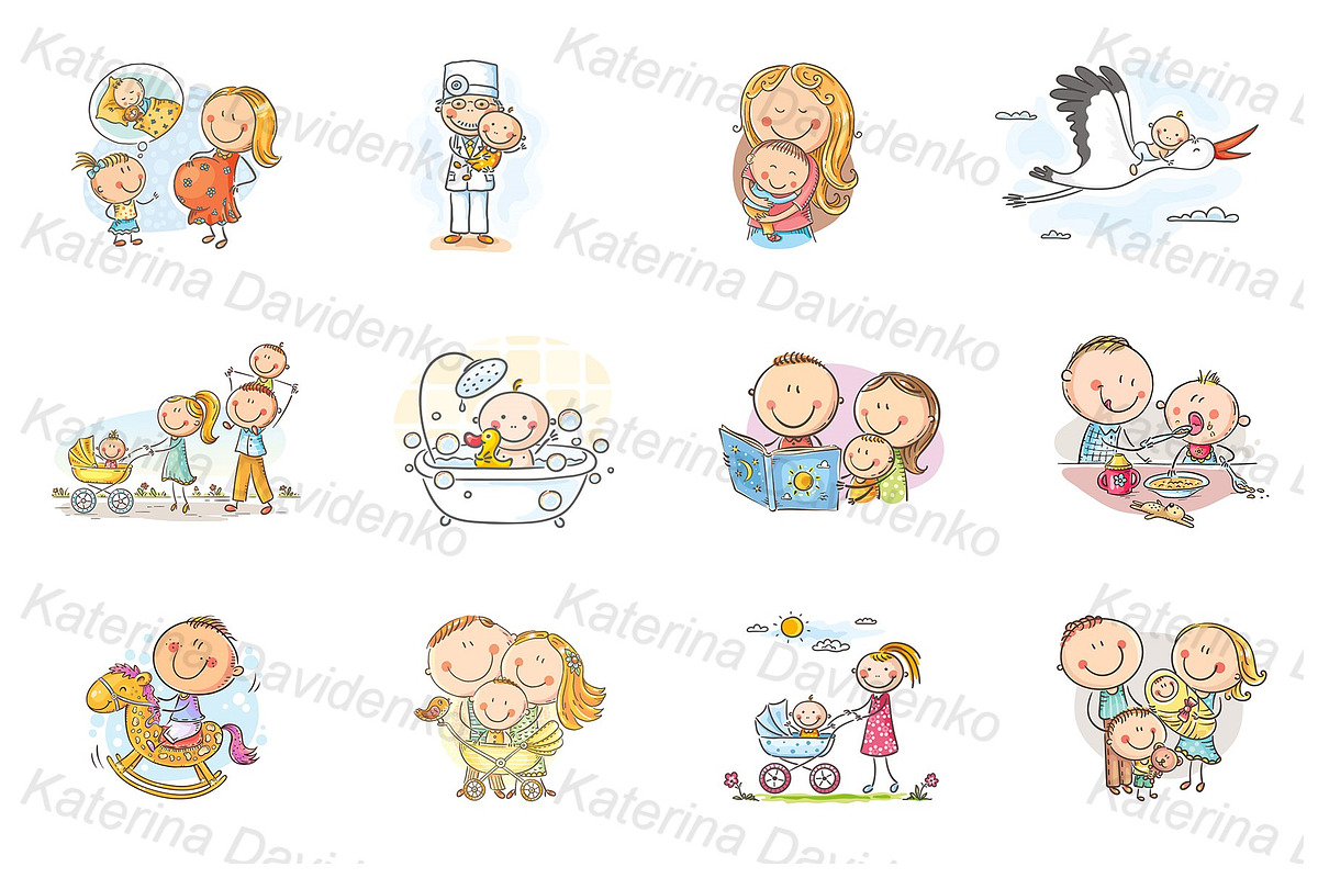 Drawing cartoon children baby bundle, an Illustration by Bubert Art (Photo 2 of 4)