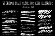 Mini Pack vector Chalk Brushes, a Brush Add-On by LarysaZabrotskaya (Thumbnail 2 of 5)