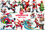 Funny Athlete Santa Clipart Sublimat, an Illustration by CreationArt (Thumbnail 1 of 5)