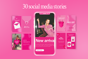 Aesthetic Pink Instagram Template