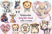 Quirky Safari Animals Clipart, a Graphic by CitraGraphics (Thumbnail 1 of 4)