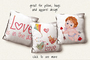Valentines day love watercolor set, an Illustration by antuanetto (Thumbnail 9 of 11)
