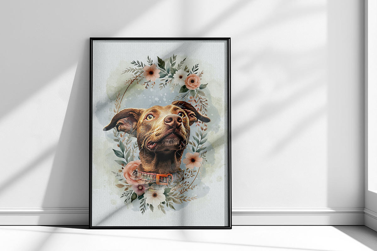 Flower Custom Watercolor Pet Art, an Action Add-On by MRI STUDIO (Photo 4 of 23)