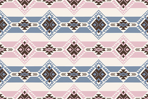 Girly Western Aztec Seamless Pattern