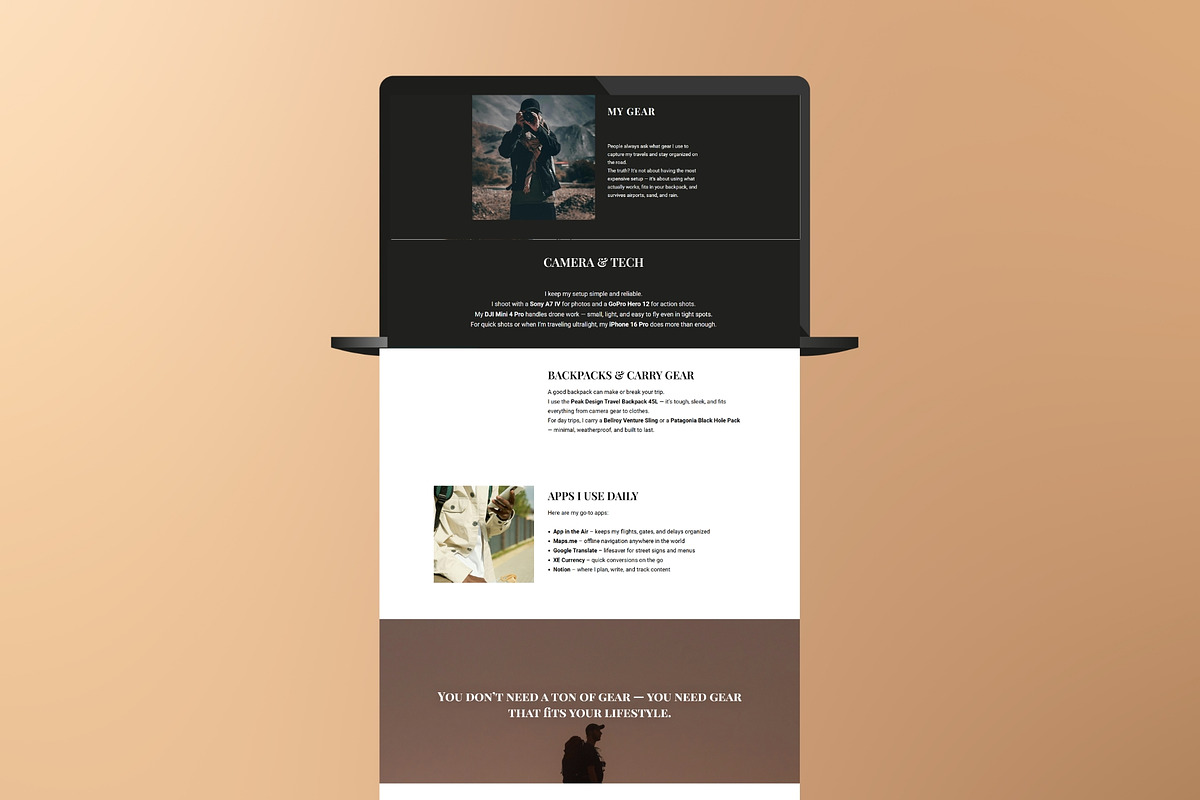 Wanderhaus Travel Blogger Website preview 6