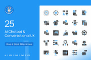 AI Chatbot & Conversational UX Icons, a Solid Icon by IconBunny (Thumbnail 1 of 2)
