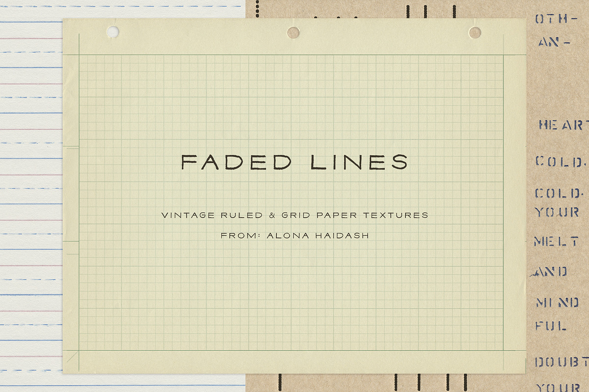 Vintage Ruled & Grid Paper Textures, a Texture Graphic by alonahaidash (Photo 1 of 15)