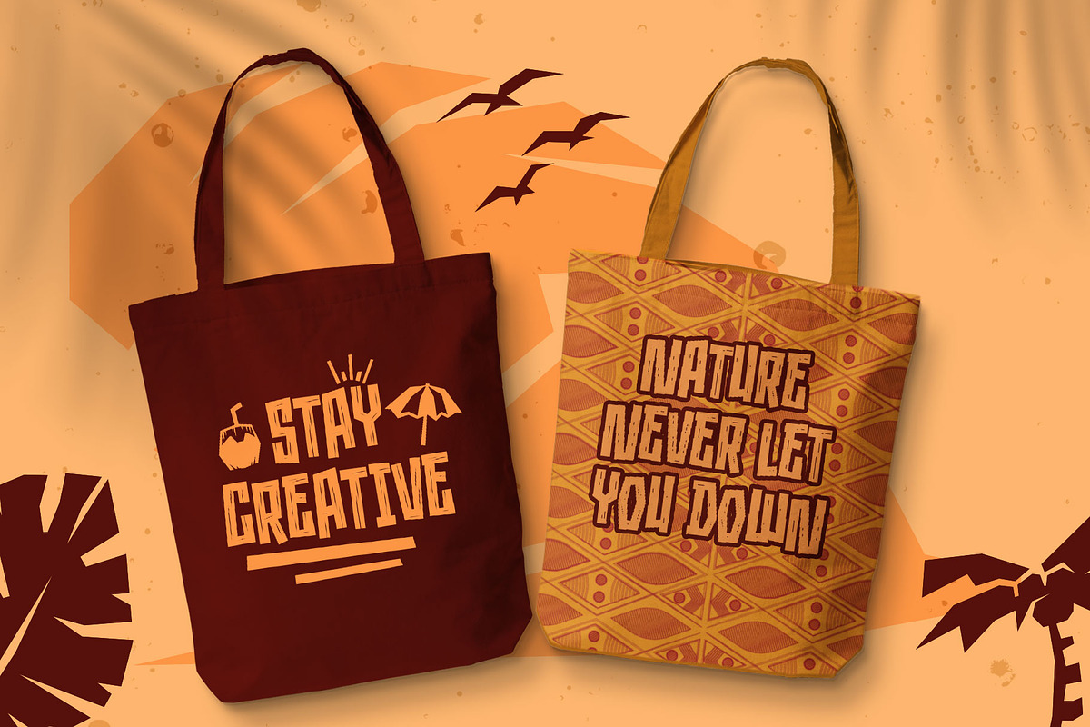 Naluka - Ethnic Font with Extras, a Font by Arterfak Project (Photo 5 of 13)