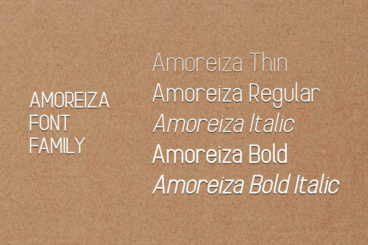 Amoreiza, a Sans Serif Font by Fontdation (Photo 5 of 6)
