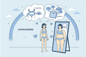 Mental health concept: woman, an Object Illustration by Artsaba Family