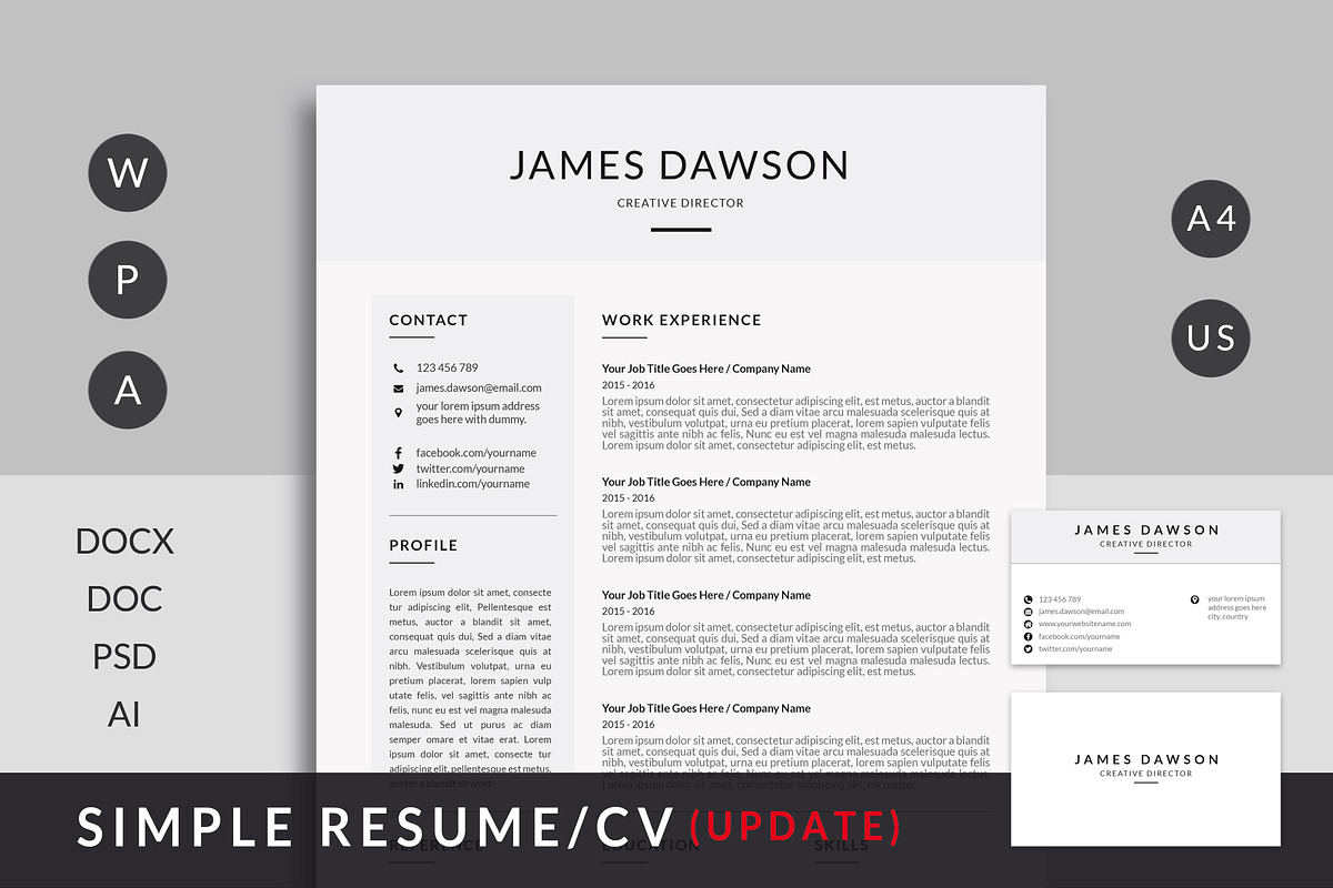 Clean Resume, a Resume Template by Mr-Template (Photo 1 of 6)