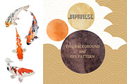 Japanese Koi Carps Fish Watercolor, an Illustration by Bychovsky design (Thumbnail 3 of 4)