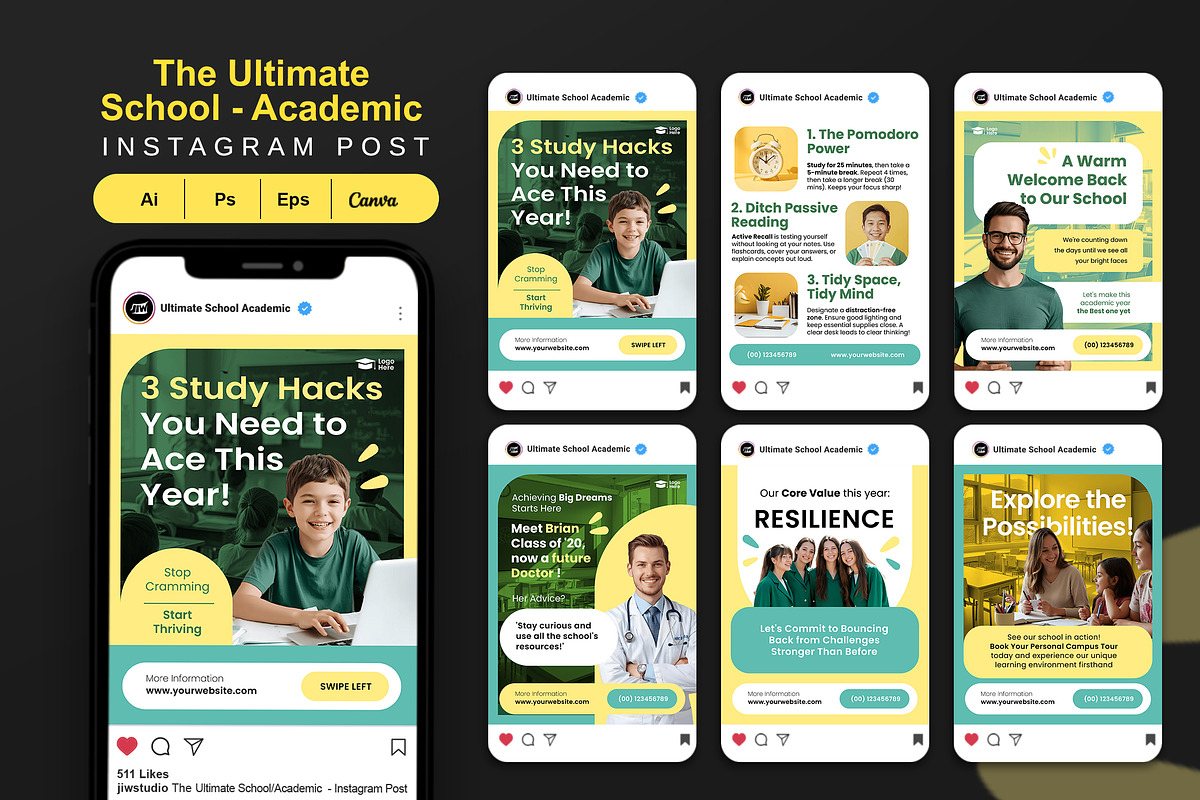 The School/Academic - Instagram Post