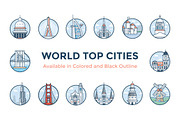 World Cities Illustrations, a Decorative Illustration by Prosymbols (Thumbnail 1 of 7)