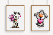 Whimsical Puppy Love Valentine Clipa, an Illustration by Libby Wishes (Thumbnail 4 of 7)