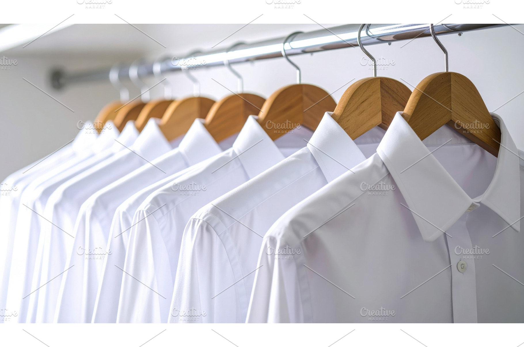 Neatly hung row of white dress, a Beauty & Fashion Photo by Igor Tichonow